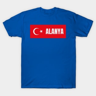 Alanya City in Turkish Flag T-Shirt